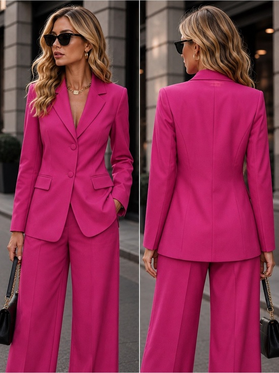 naked wardrobe Jackets & Blazers - Naked Wardrobe Pur-Suit Me Oversized Blazer Fuchsia Pink Size S NWOT